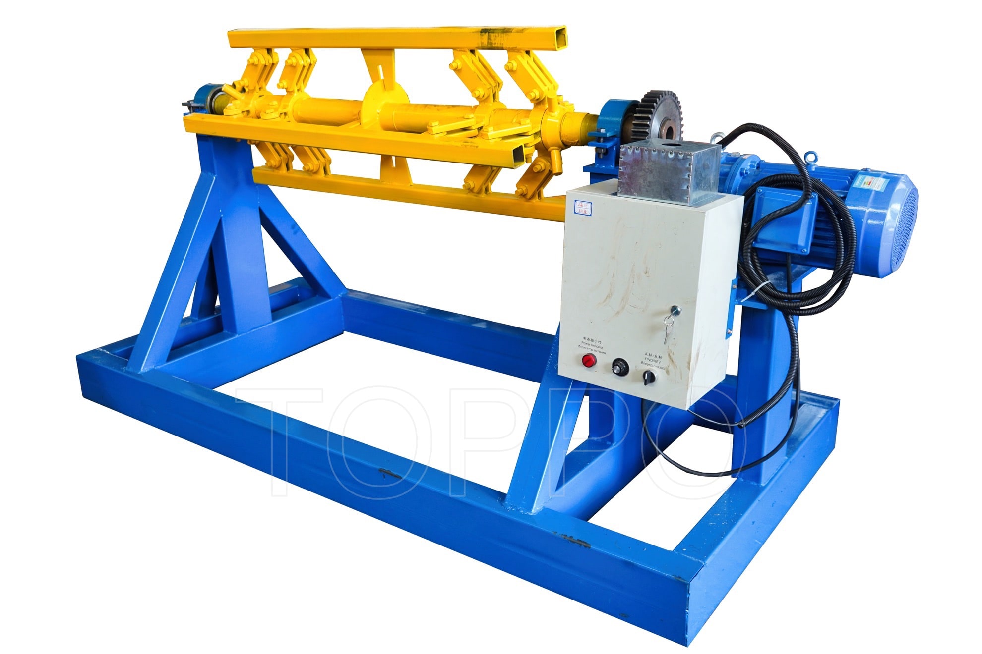 10 Ton Electric Decoiler with Motor Drive and Control Panel