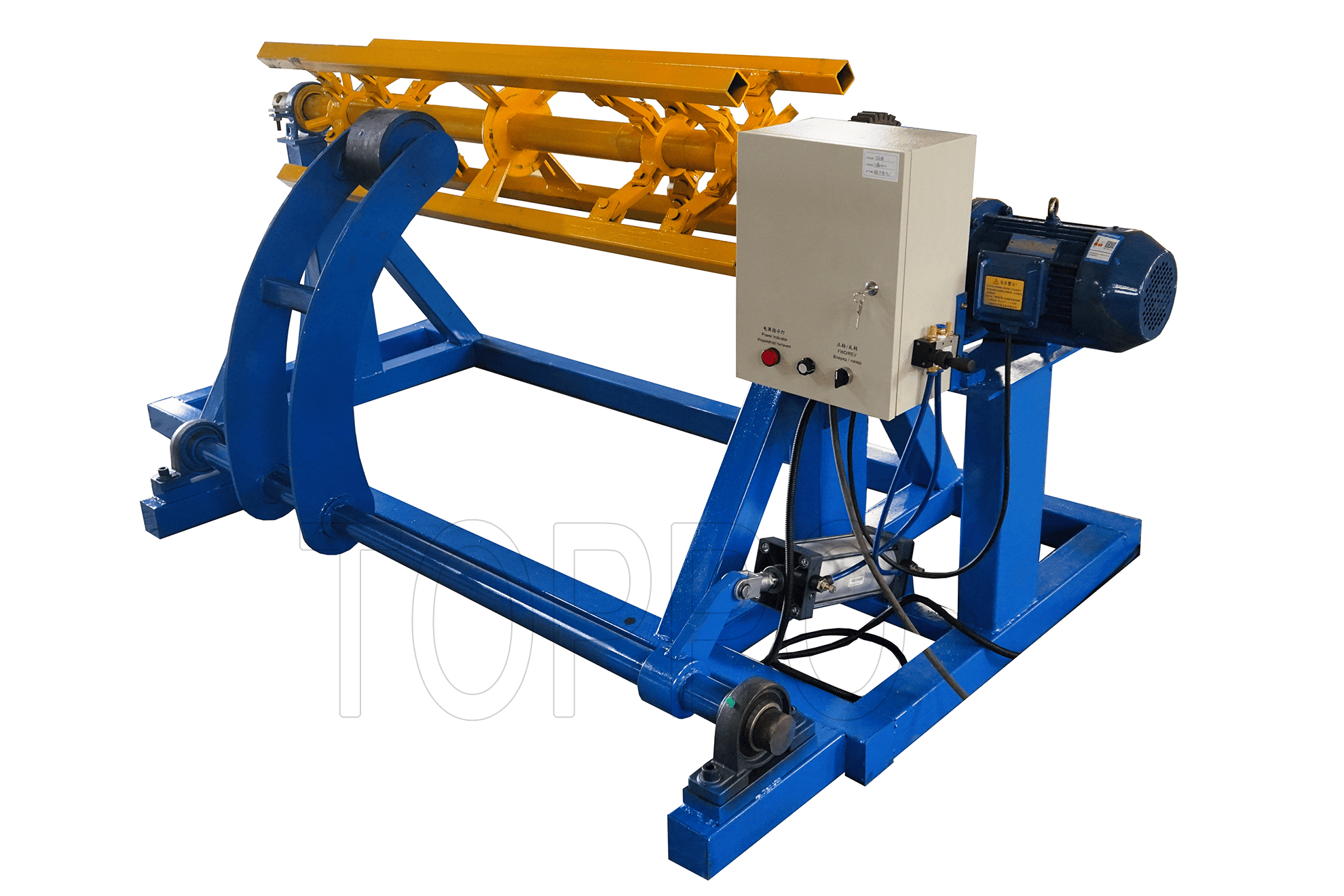 Electric Decoiler with Movable Arm Support for Roll Forming