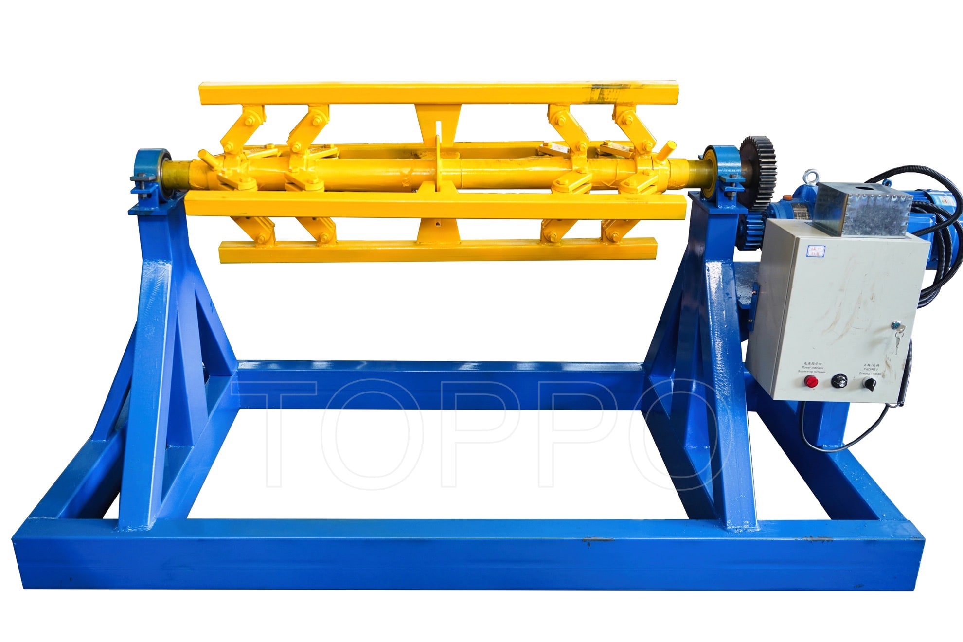 10 Ton Electric Decoiler with Motor Drive and Control Panel