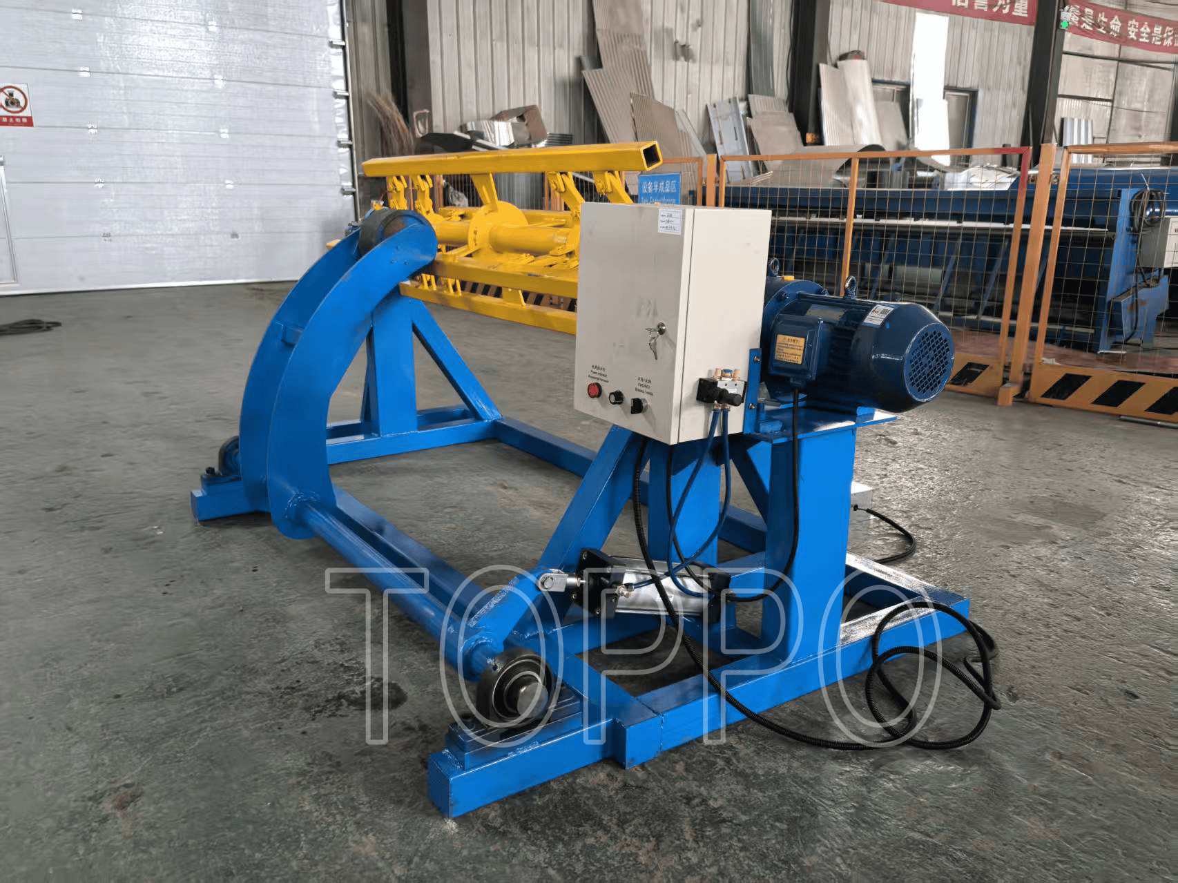 Electric Decoiler with Movable Arm Support for Roll Forming
