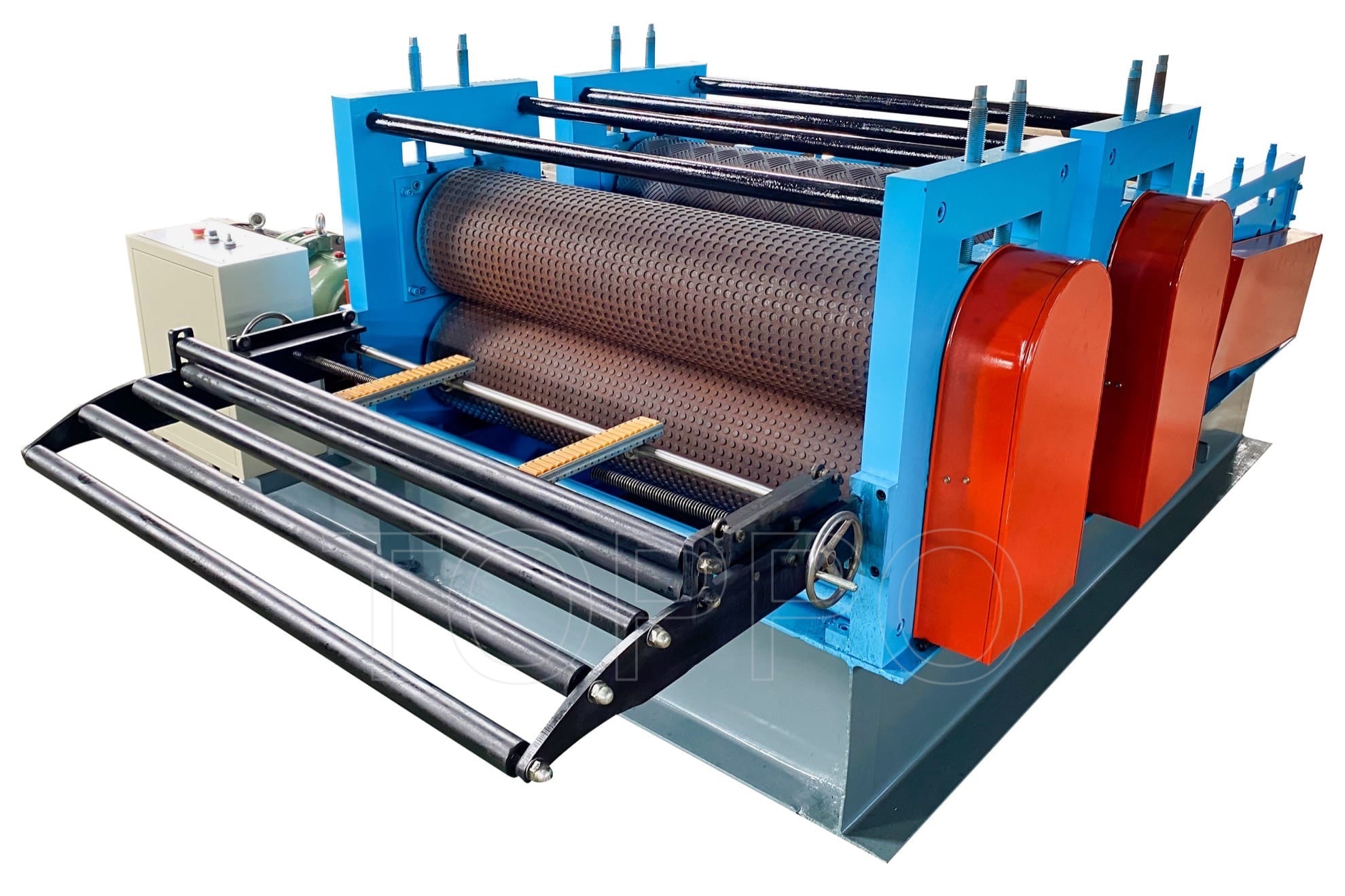 Heavy Duty Coil Feeding Metal Sheet Embossing Machine Line