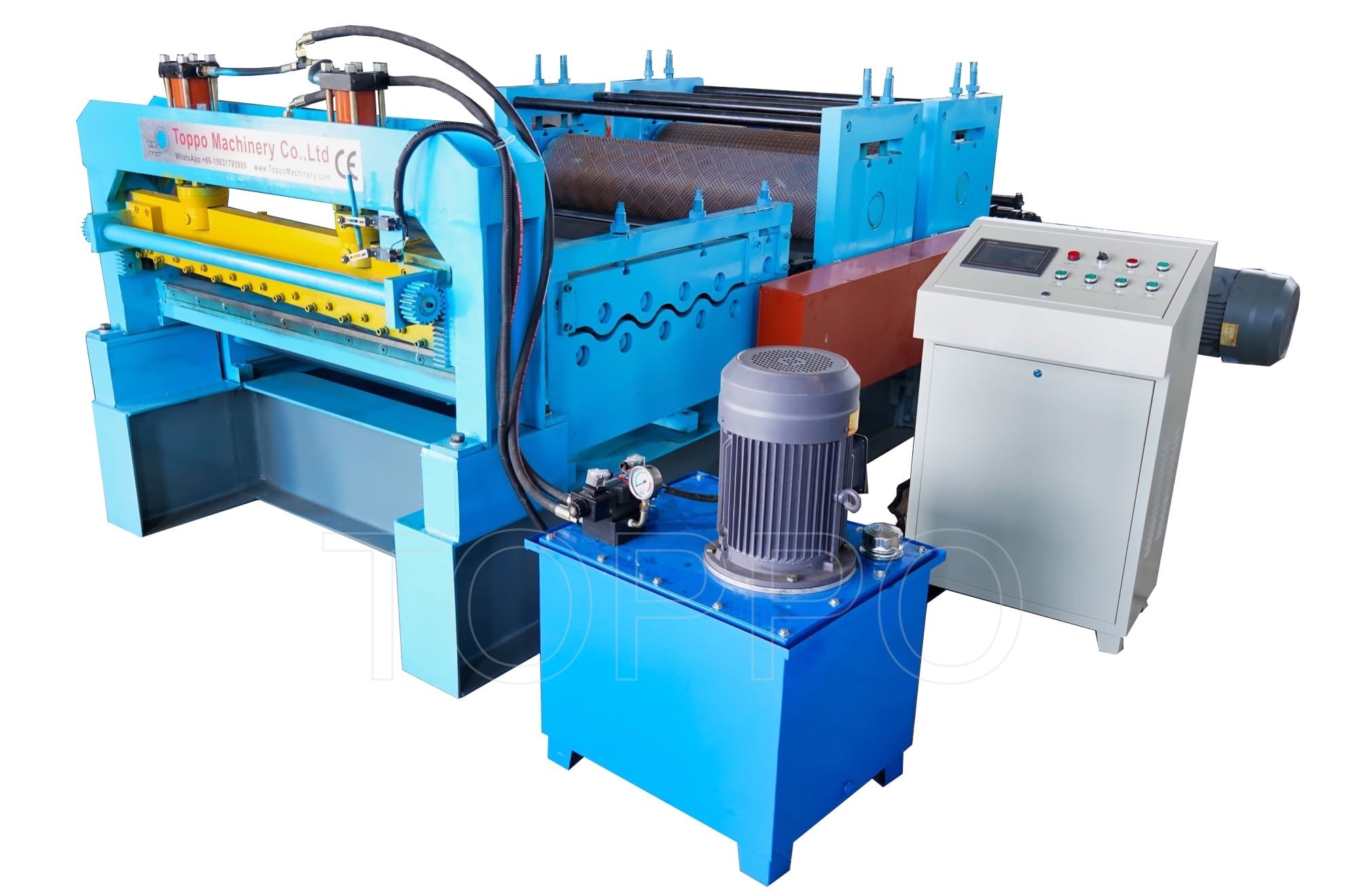 Automatic Leveling Cutting Metal Sheet Embossing Machine