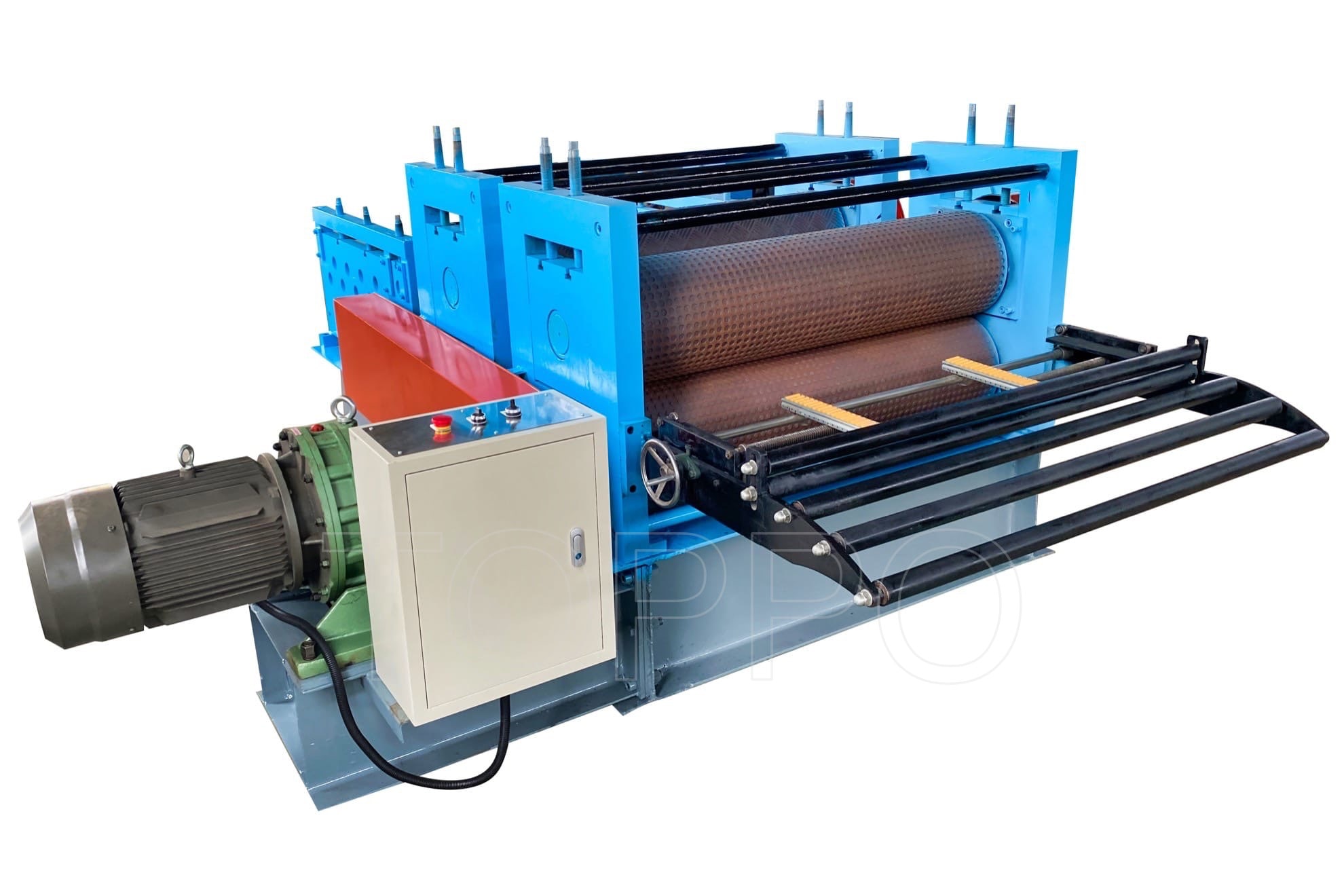 Automatic Leveling Embossing and Cutting Machine for Metal Sheet Production Line
