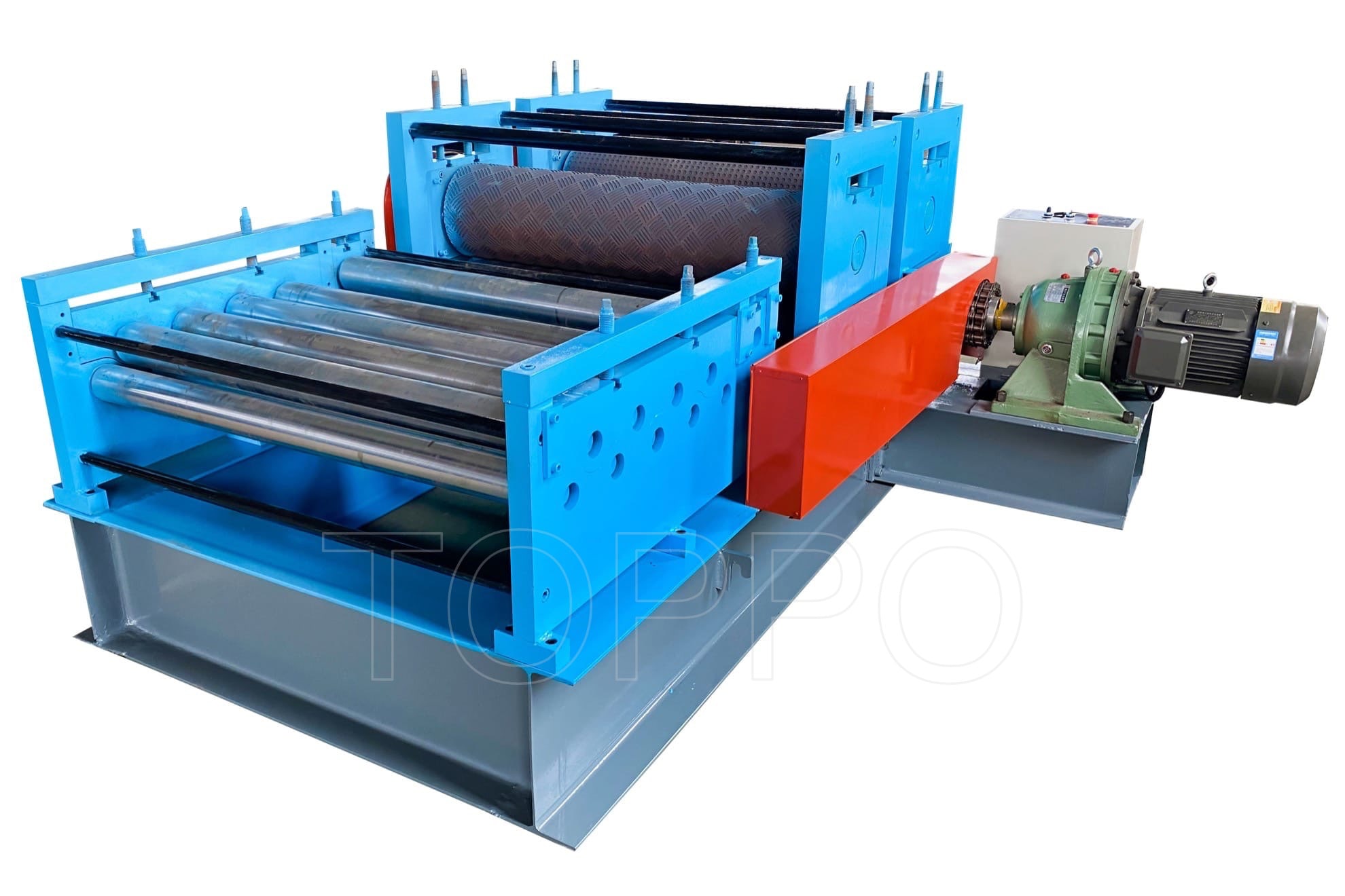 Heavy Duty Coil Feeding Metal Sheet Embossing Machine Line