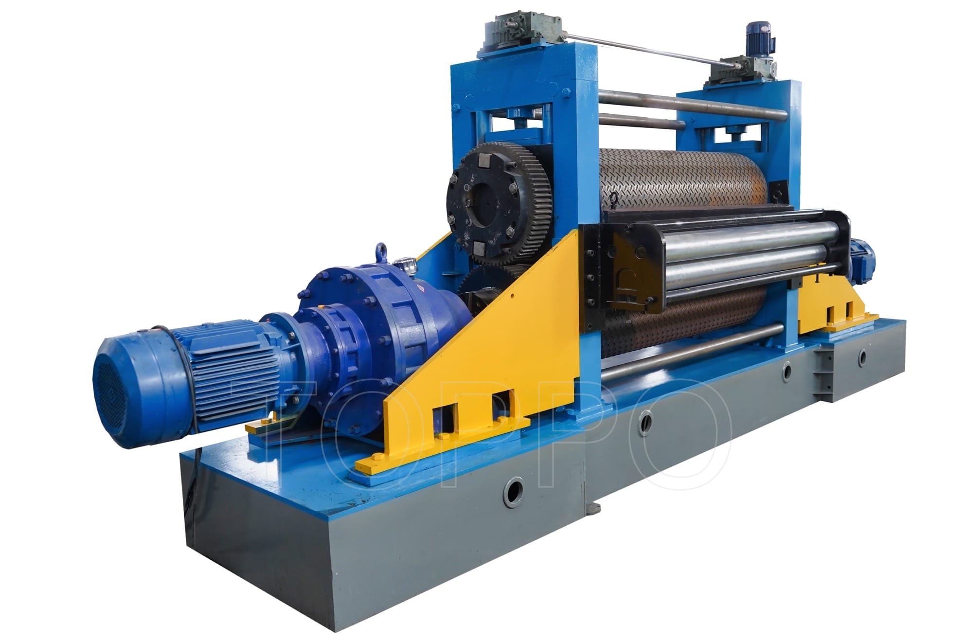 Automatic Metal Sheet Embossing Machine with Feeding Table and Texturing Rollers