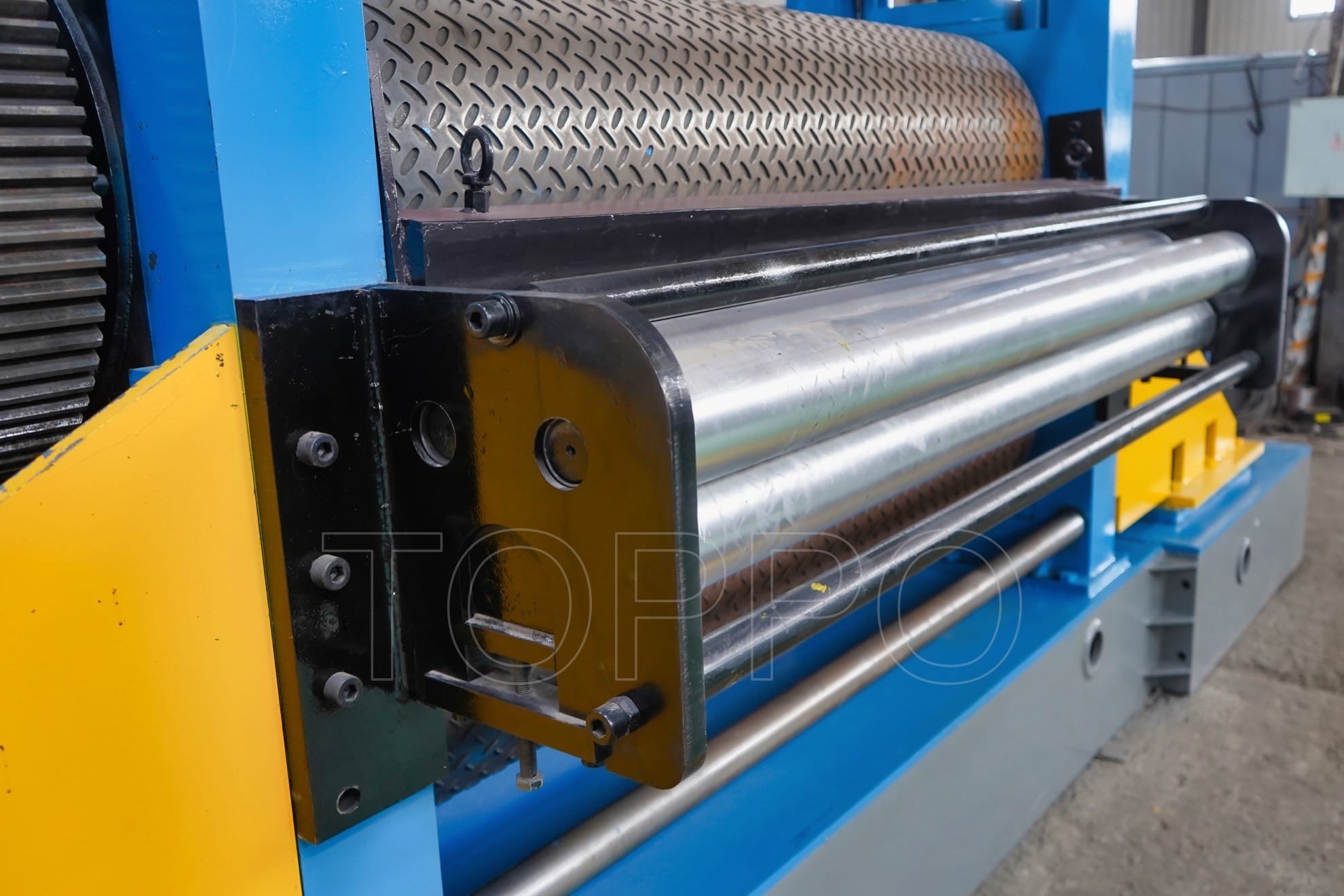Industrial Double Roller Metal Embossing Machine with Gear Drive System