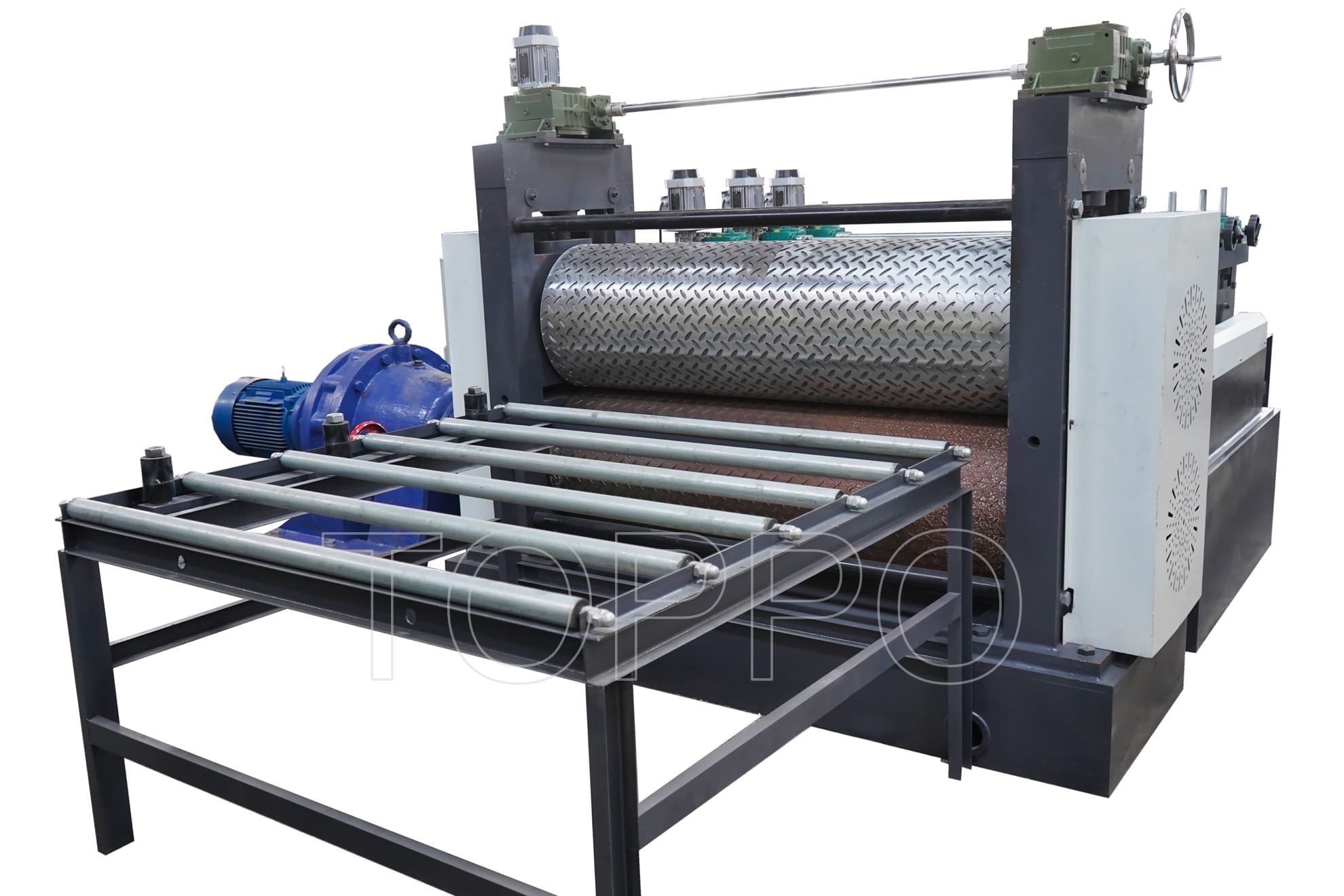 One-Roller Pattern Steel Embossing Machine for Metal Sheet Texturing