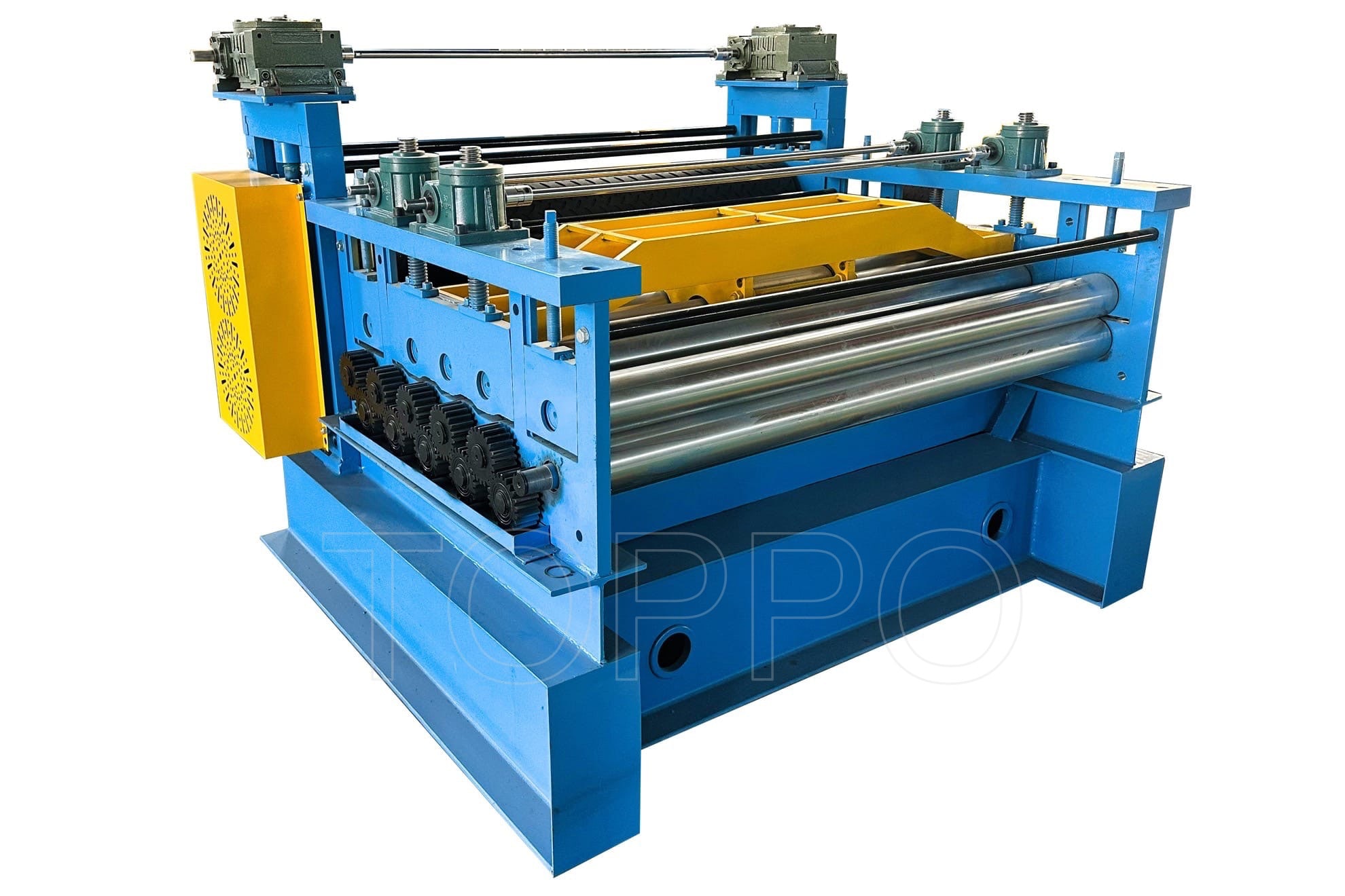 Heavy Duty Steel Plate Embossing Machine with Diamond Pattern Rollers