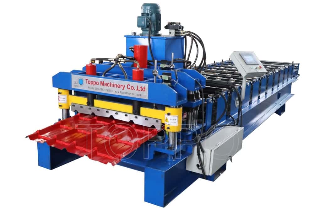 High Speed Glazed Tile Roll Forming Machine with Color Tile Output