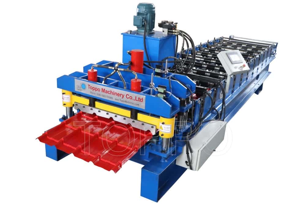 Toppo High Speed Glazed Tile Roll Forming Machine with Red Tile Output