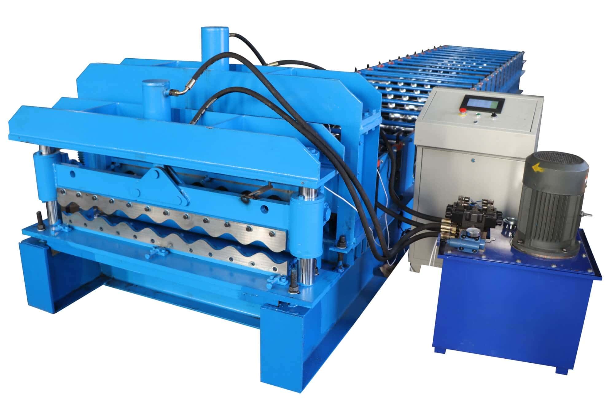 Hydraulic Glazed Tile Roll Forming Machine with Wave Cutting Design