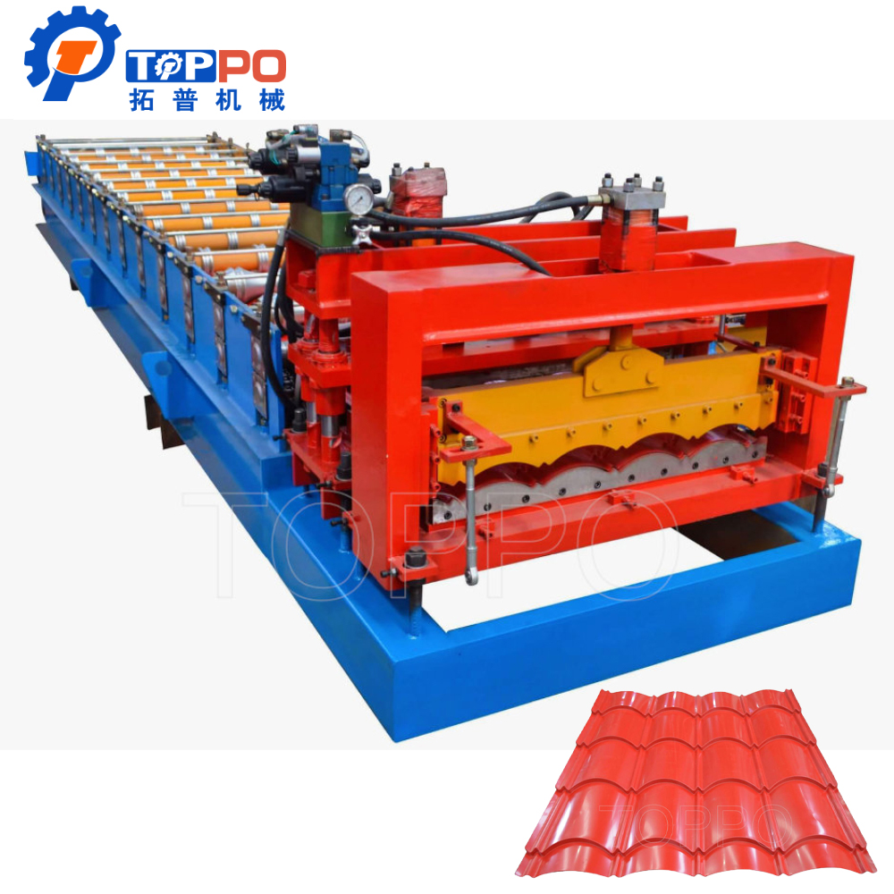 Automatic Corrugated Metal Roofing Panel Roll Forming Machine with Hydraulic Press