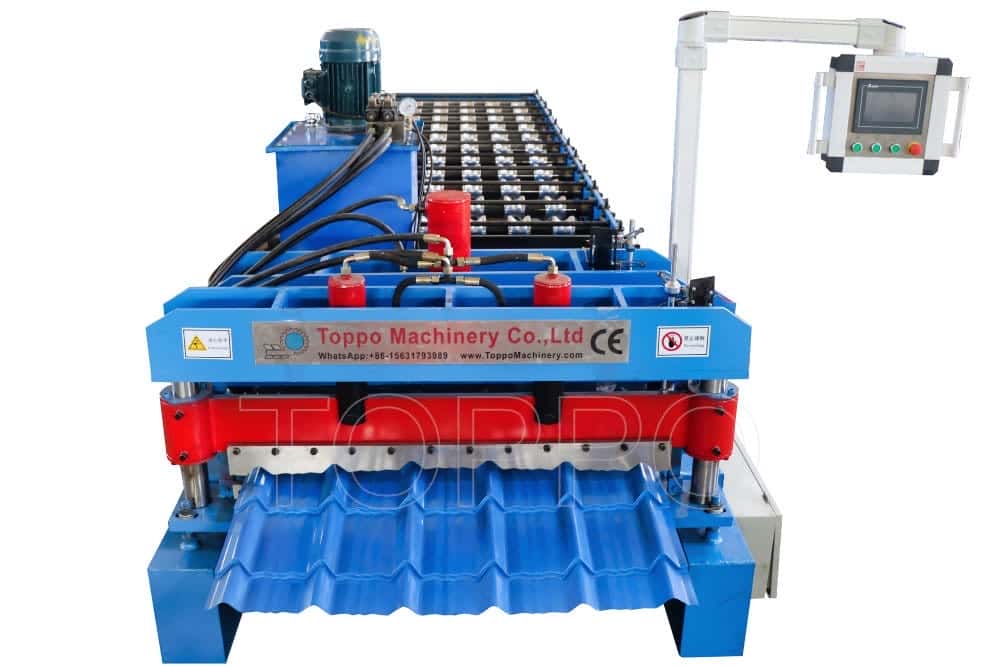Toppo Glazed Tile Roll Forming Machine with PLC Control