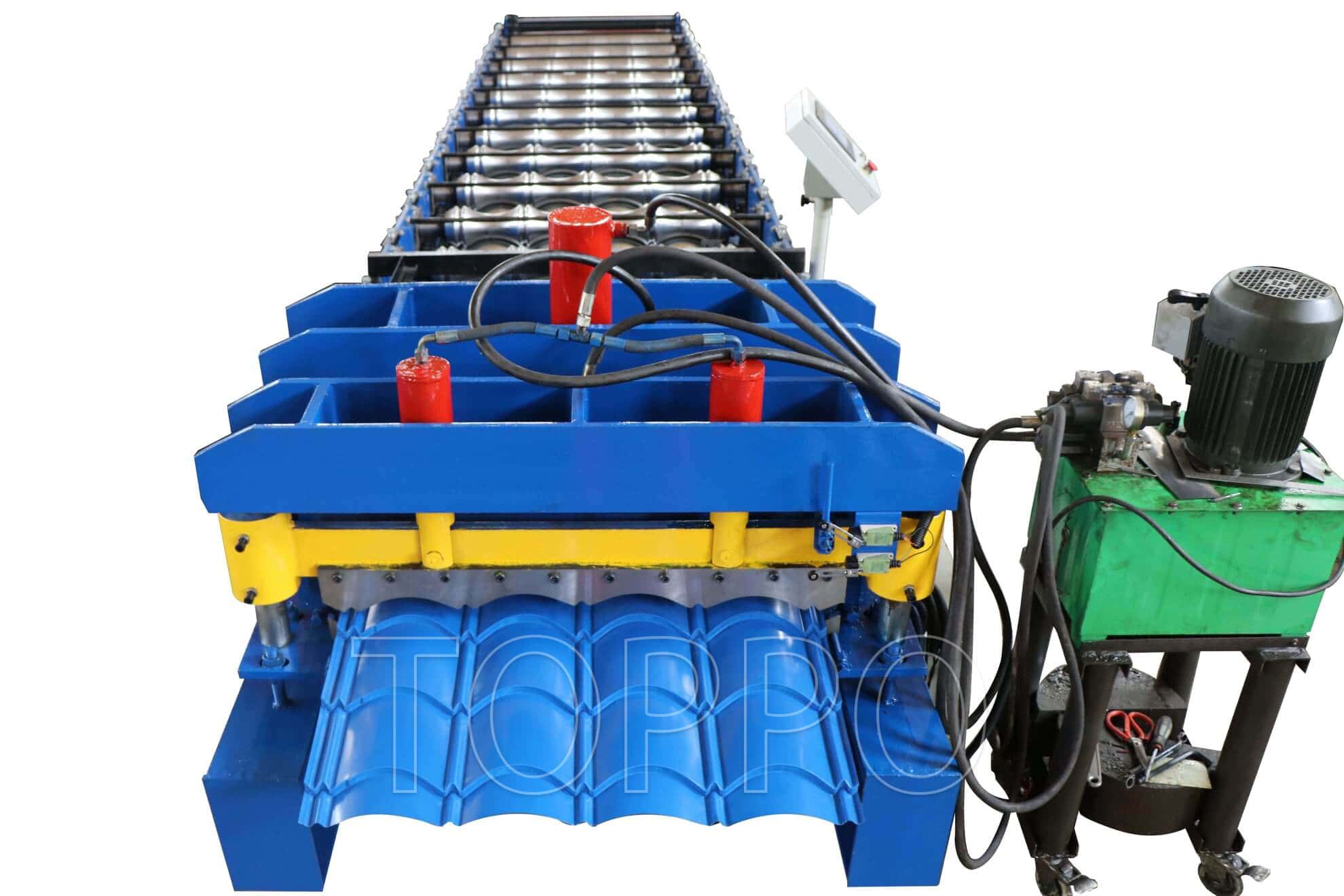 Automatic Glazed Tile Roll Forming Machine with PLC Control