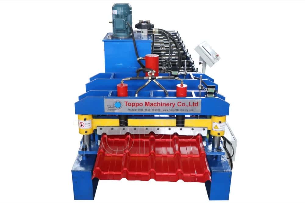 Toppo High Speed Glazed Tile Roll Forming Machine with Red Tile Output