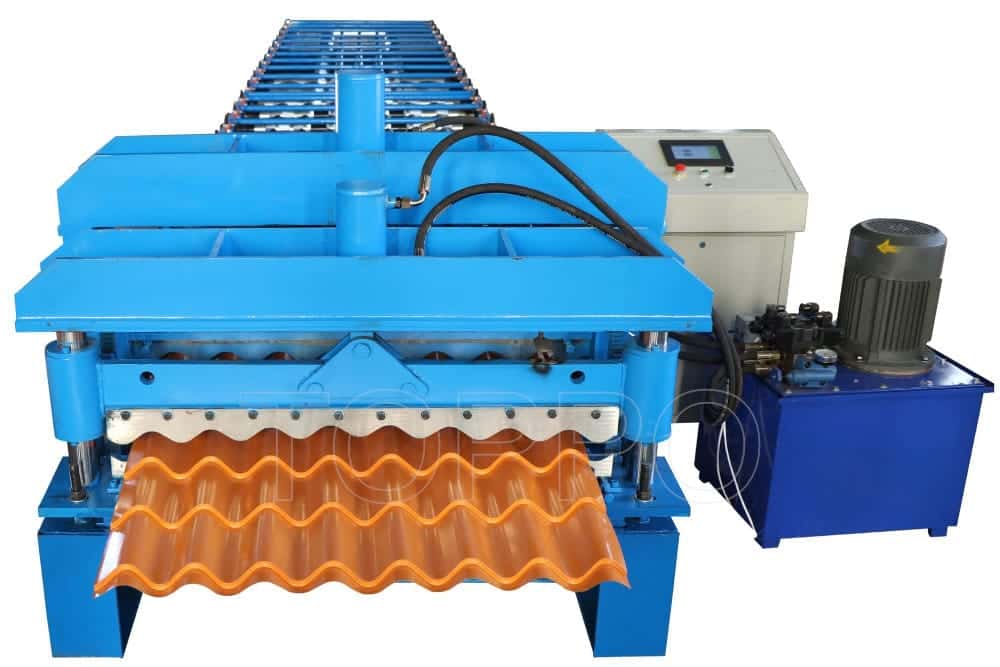 Compact Glazed Tile Roll Forming Machine with Integrated Control System