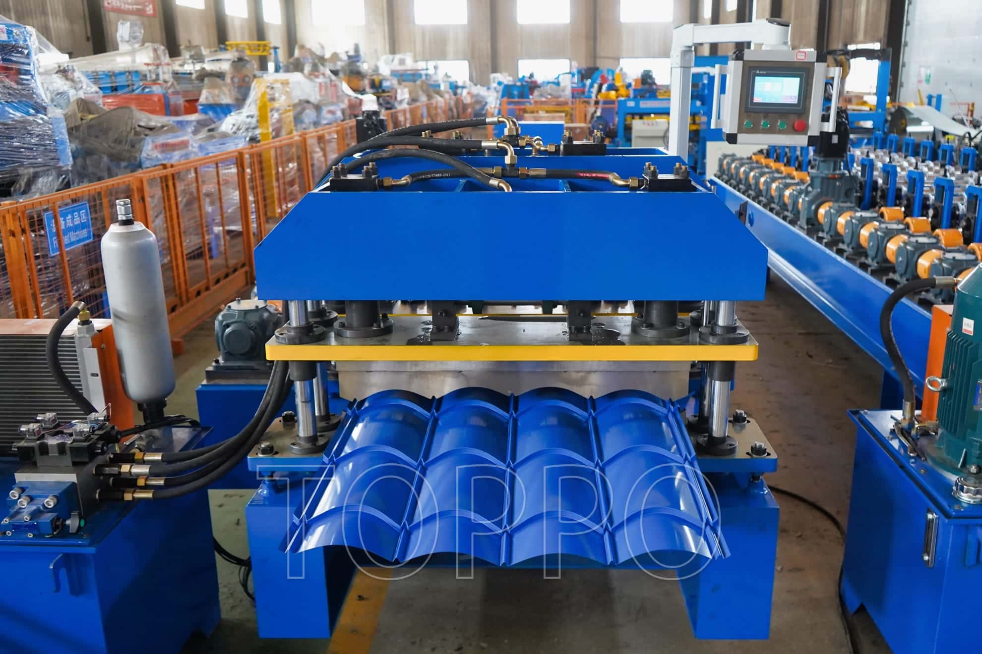 Heavy-Duty Glazed Tile Roll Forming Machine with Hydraulic System