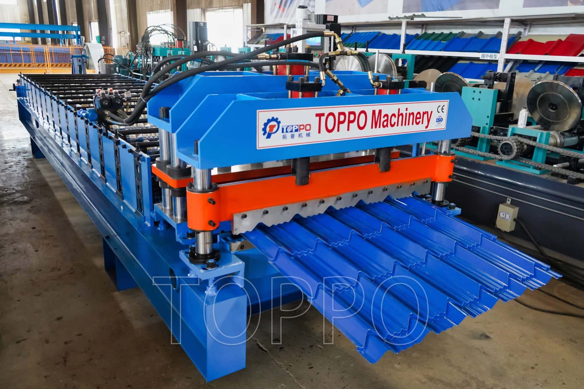 Color Steel Glazed Tile Roll Forming Machine with Touchscreen Control