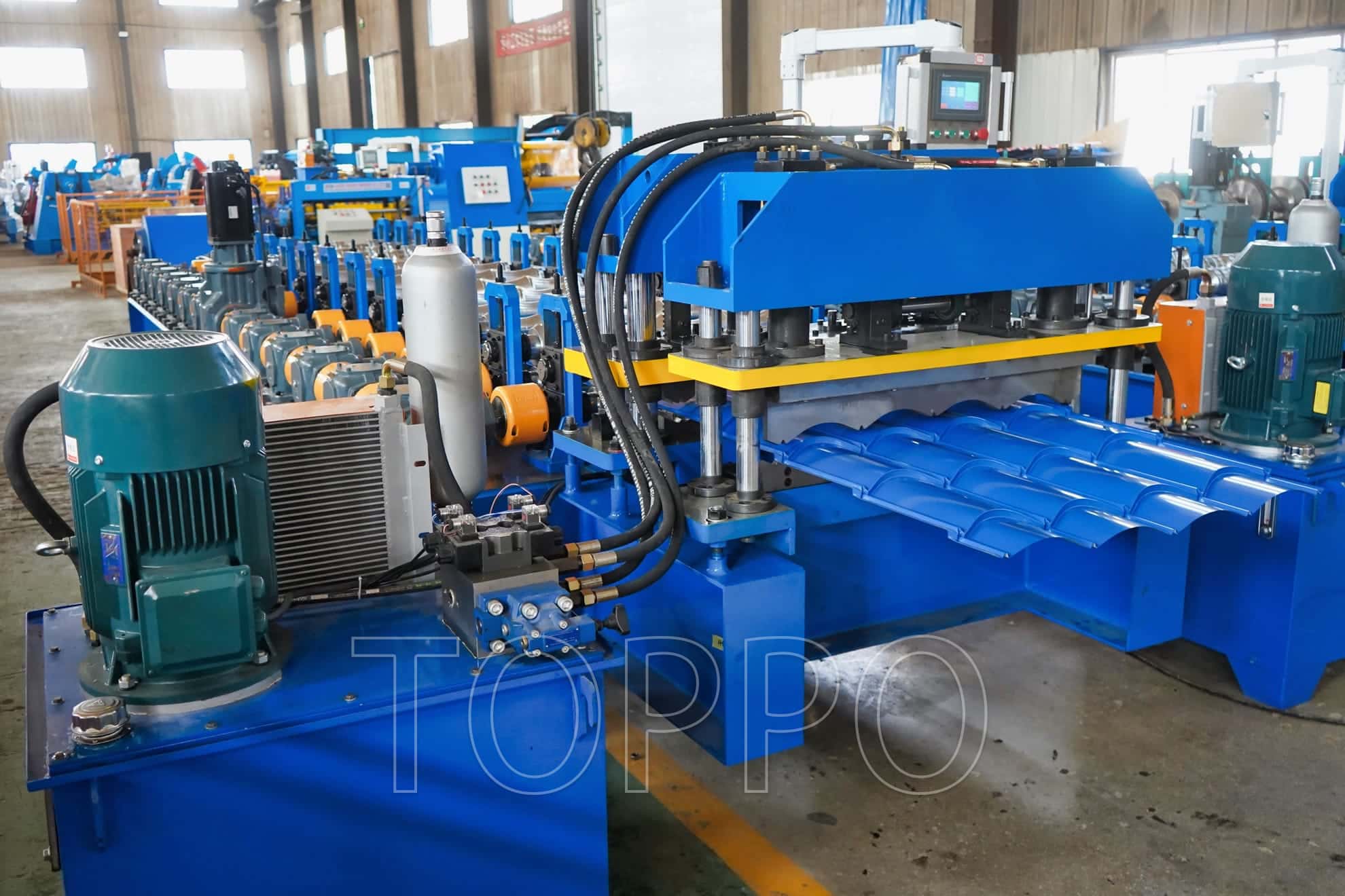 Heavy-Duty Glazed Tile Roll Forming Machine with Hydraulic System