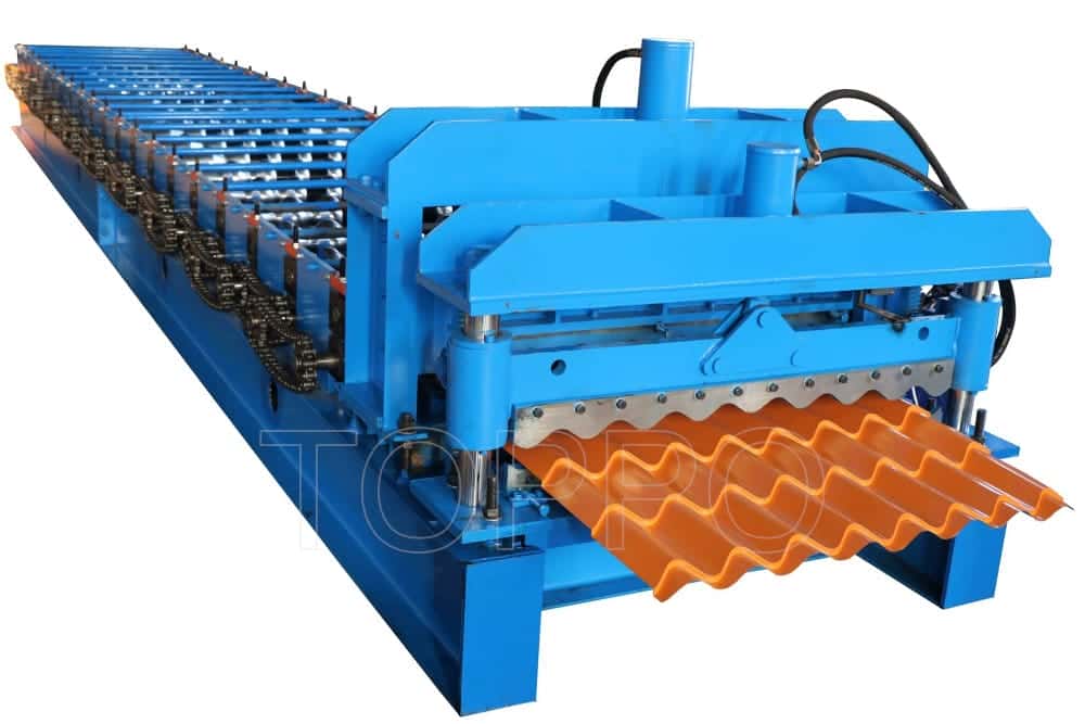 Compact Glazed Tile Roll Forming Machine with Integrated Control System