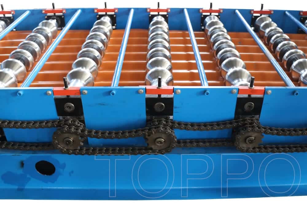 Hydraulic Glazed Tile Roofing Panel Making Machine Metal Roof Sheet Forming Line