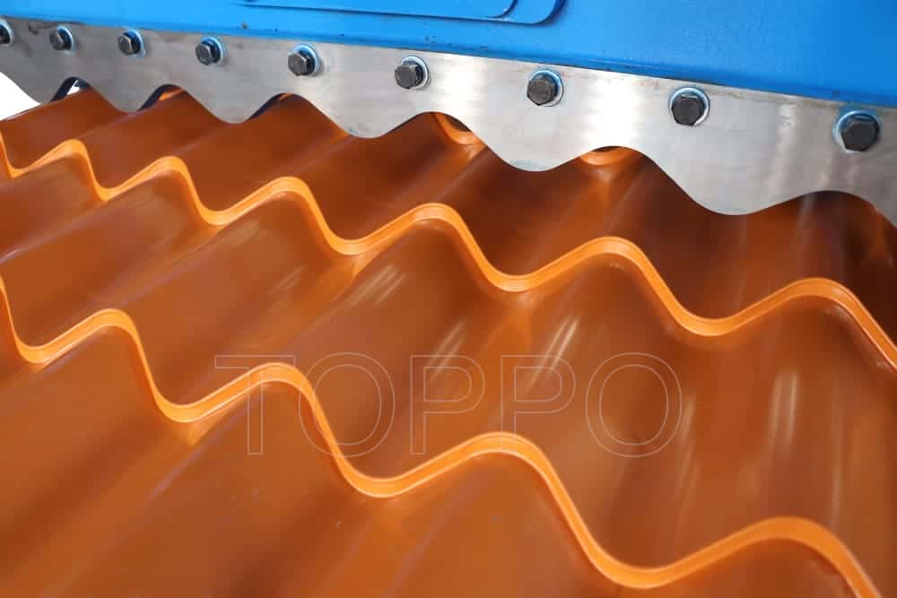 Hydraulic Glazed Tile Roofing Panel Making Machine Metal Roof Sheet Forming Line