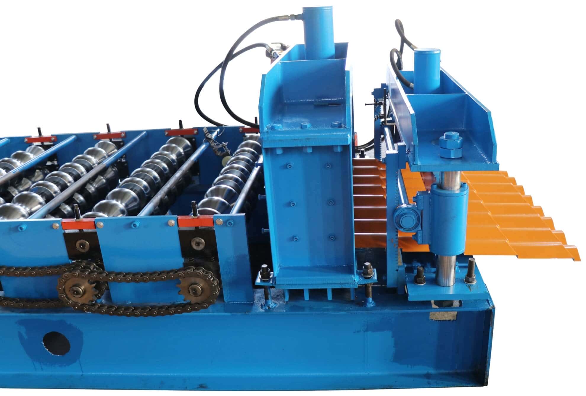 Hydraulic Glazed Tile Roofing Panel Making Machine Metal Roof Sheet Forming Line