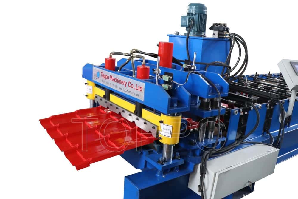 High Speed Glazed Tile Roll Forming Machine with Color Tile Output