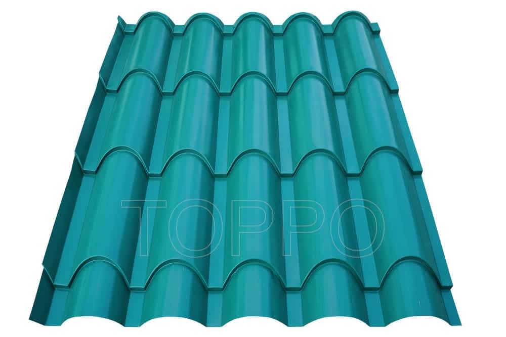 Green Glazed Tile Roll Forming Machine with PLC Control