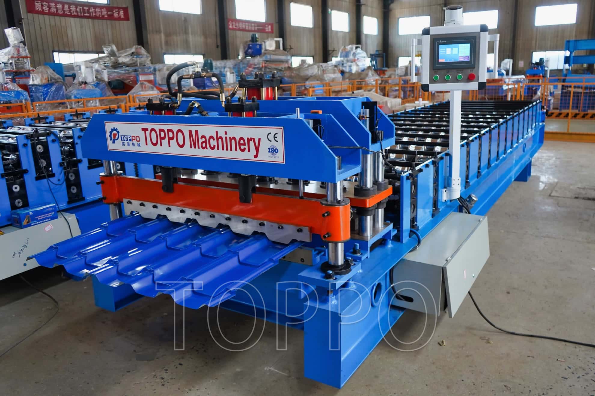 High Speed Hydraulic Roof Panel Glazed Tile Roll Forming Machine