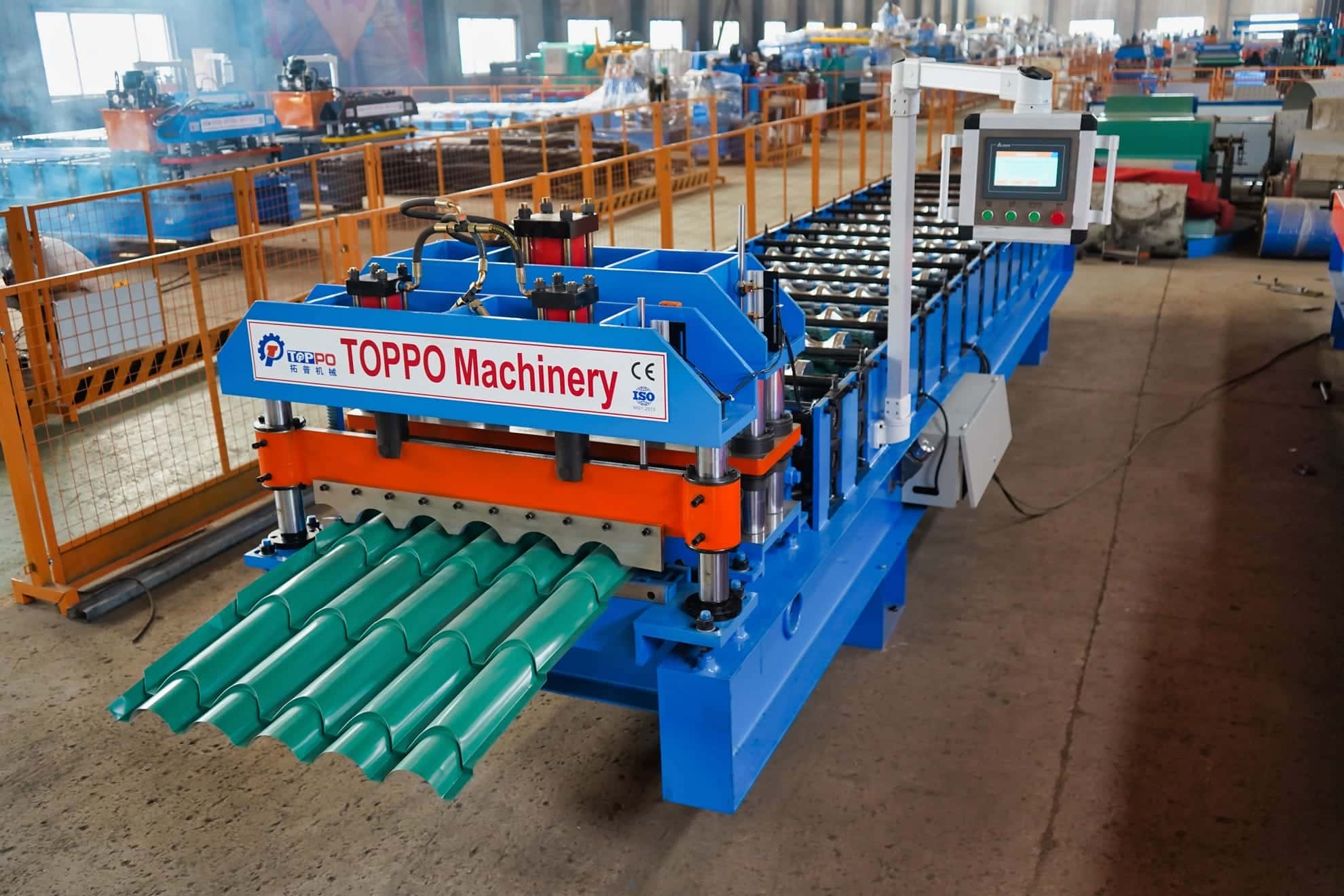Gearbox Driven 950 Glazed Tile Roll Forming Machine | Automatic Roofing Panel Line