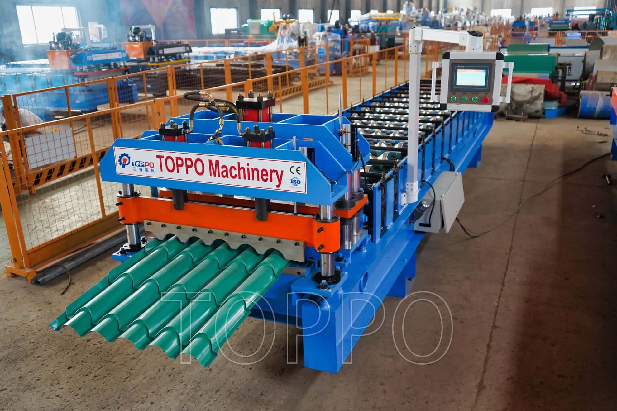 Toppo Factory Glazed Tile Roll Forming Machine with Touchscreen Control