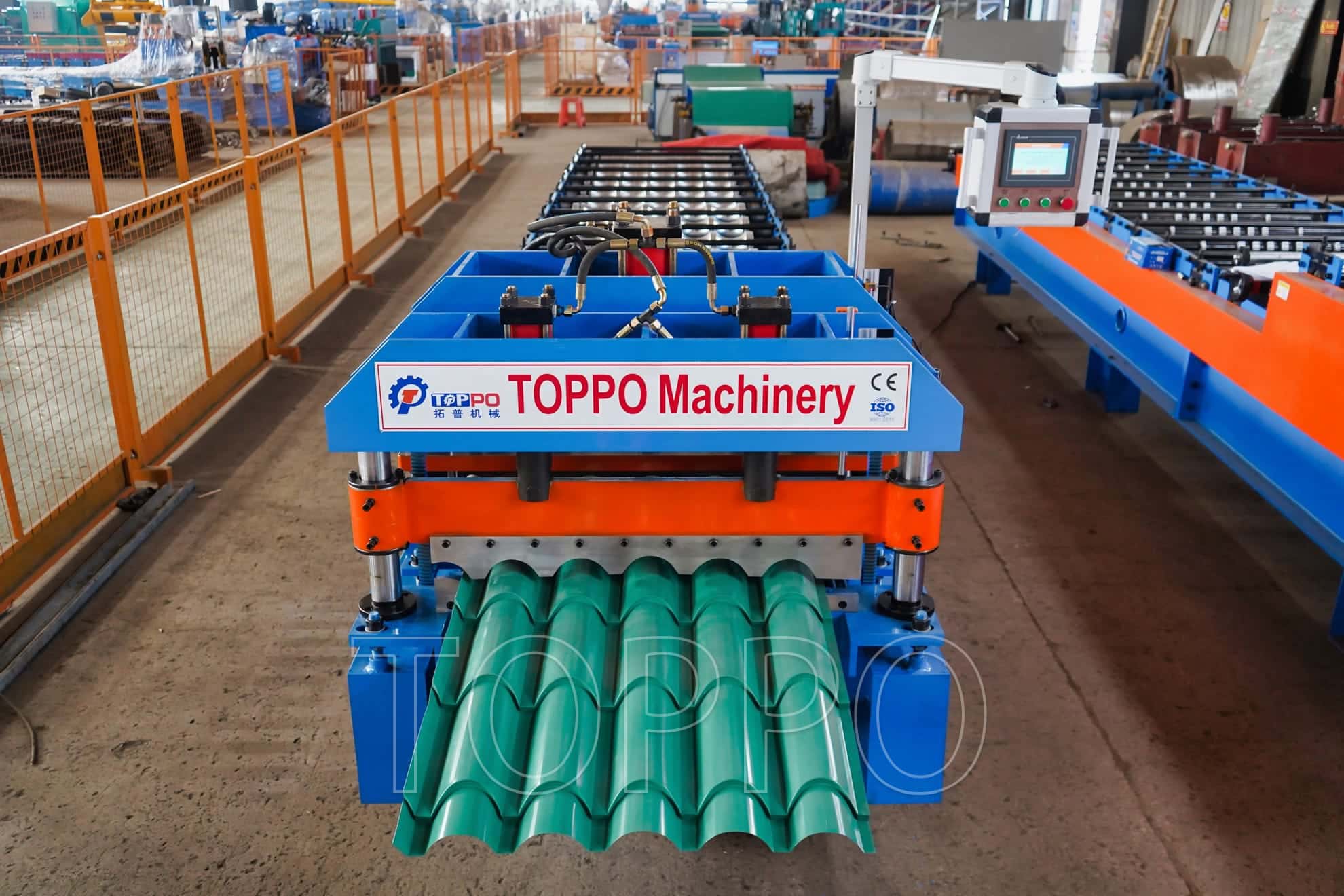 Toppo Factory Glazed Tile Roll Forming Machine with Touchscreen Control