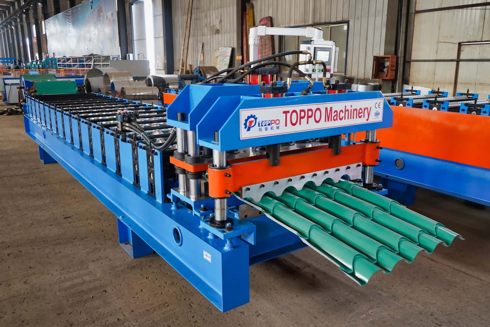 High Speed Hydraulic Roof Tile Roll Forming Machine with PLC Control