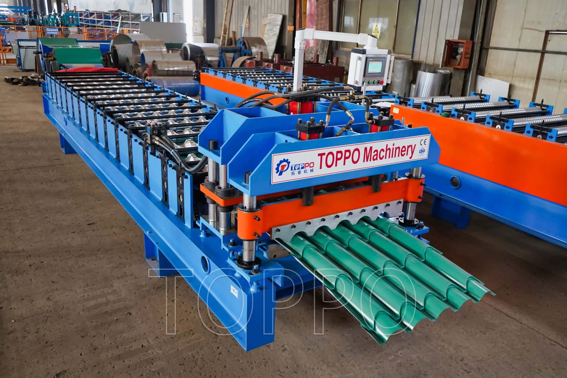 High Speed Hydraulic Roof Tile Roll Forming Machine with PLC Control