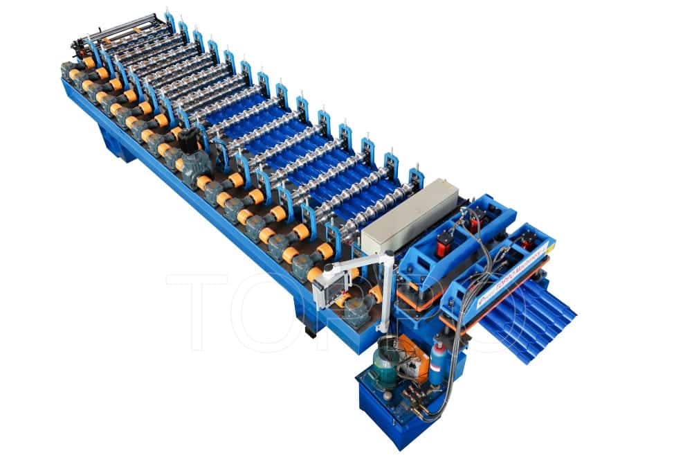 High Speed Hydraulic Roof Sheet Panel Glazed Tile Roll Forming Machine