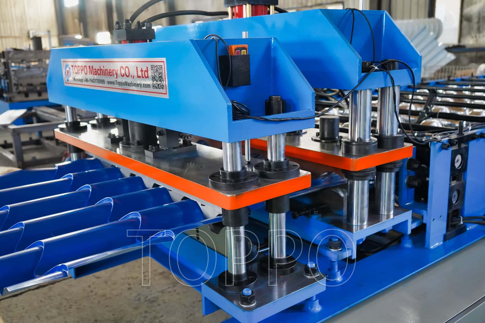 Digital Display Glazed Tile Roll Forming Machine with Touch Screen PLC
