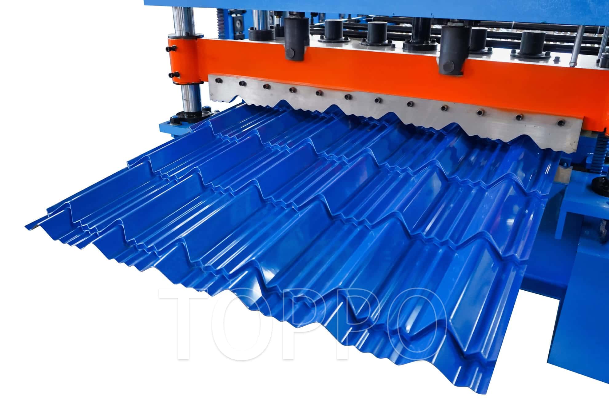 Color Steel Glazed Tile Roll Forming Machine with Touchscreen Control