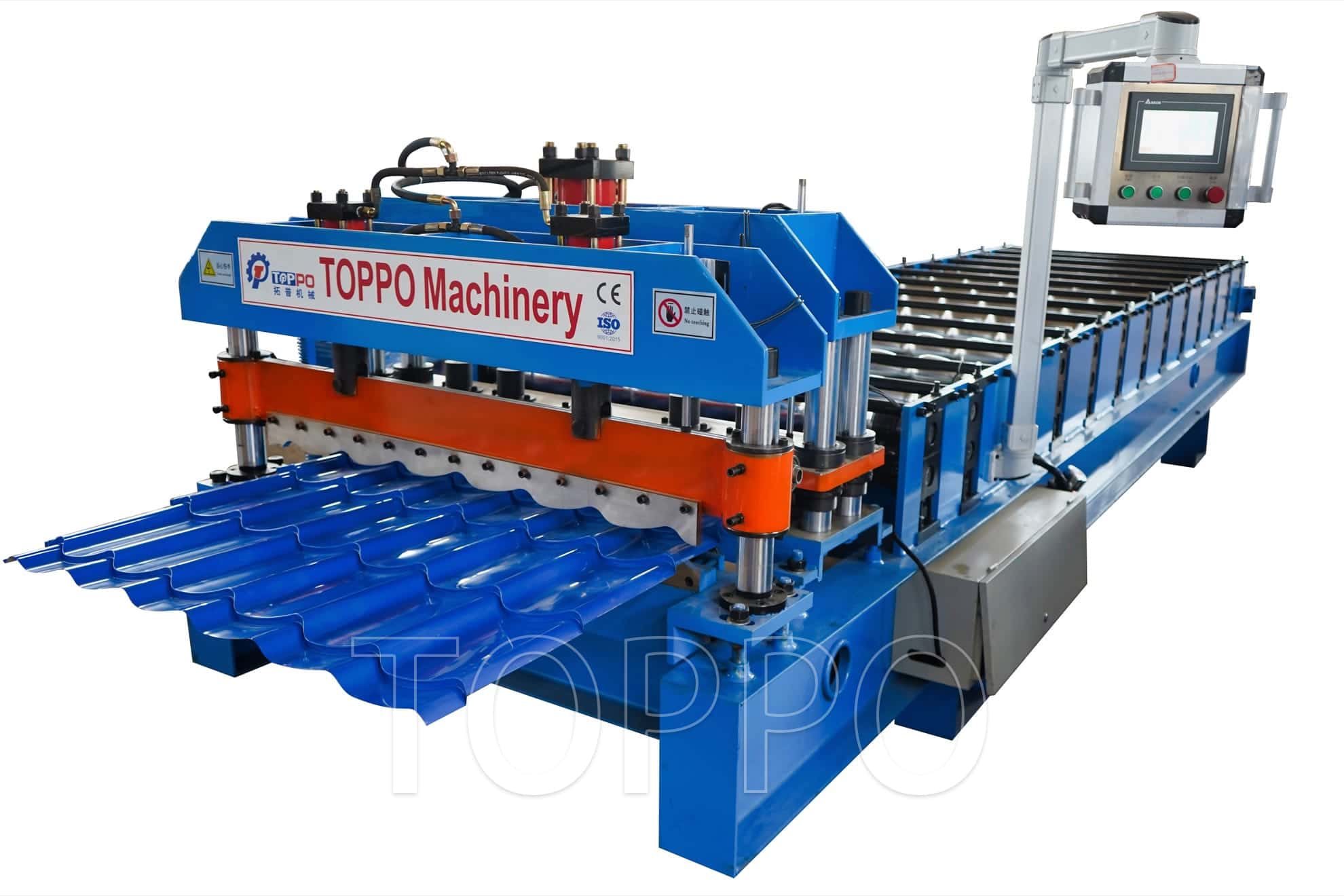 Full Automatic Glazed Tile Roll Forming Machine with Touchscreen PLC