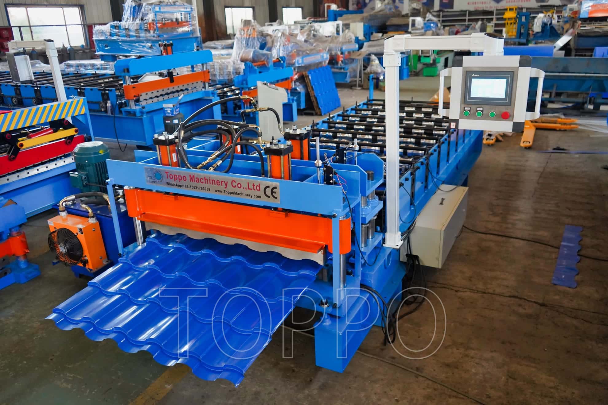 High-Speed Glazed Tile Roll Forming Machine with Touchscreen Control