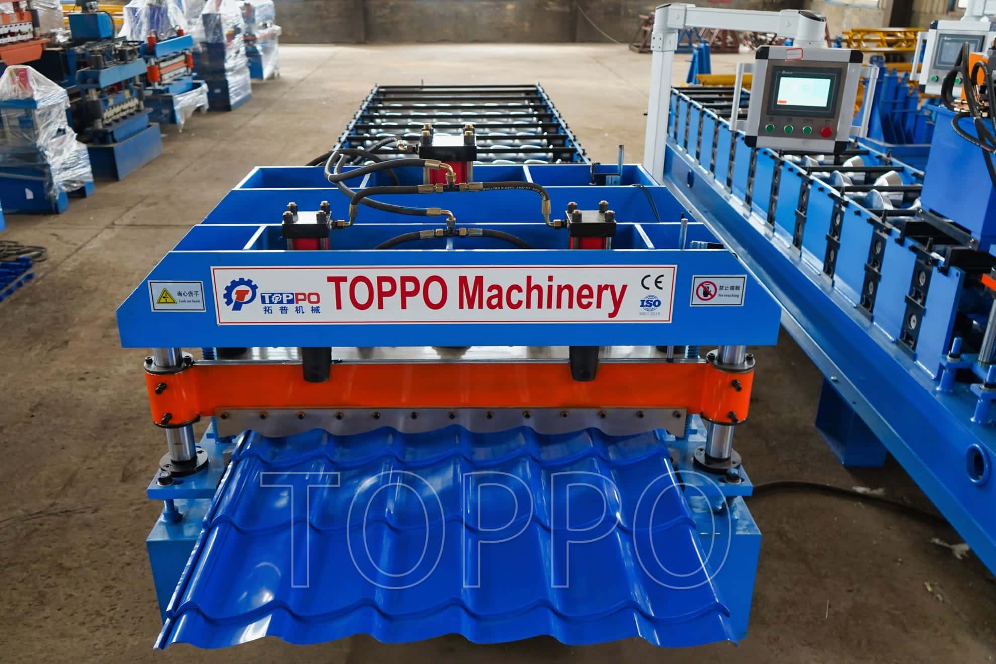 Full Automatic Glazed Tile Roll Forming Machine with Touchscreen PLC