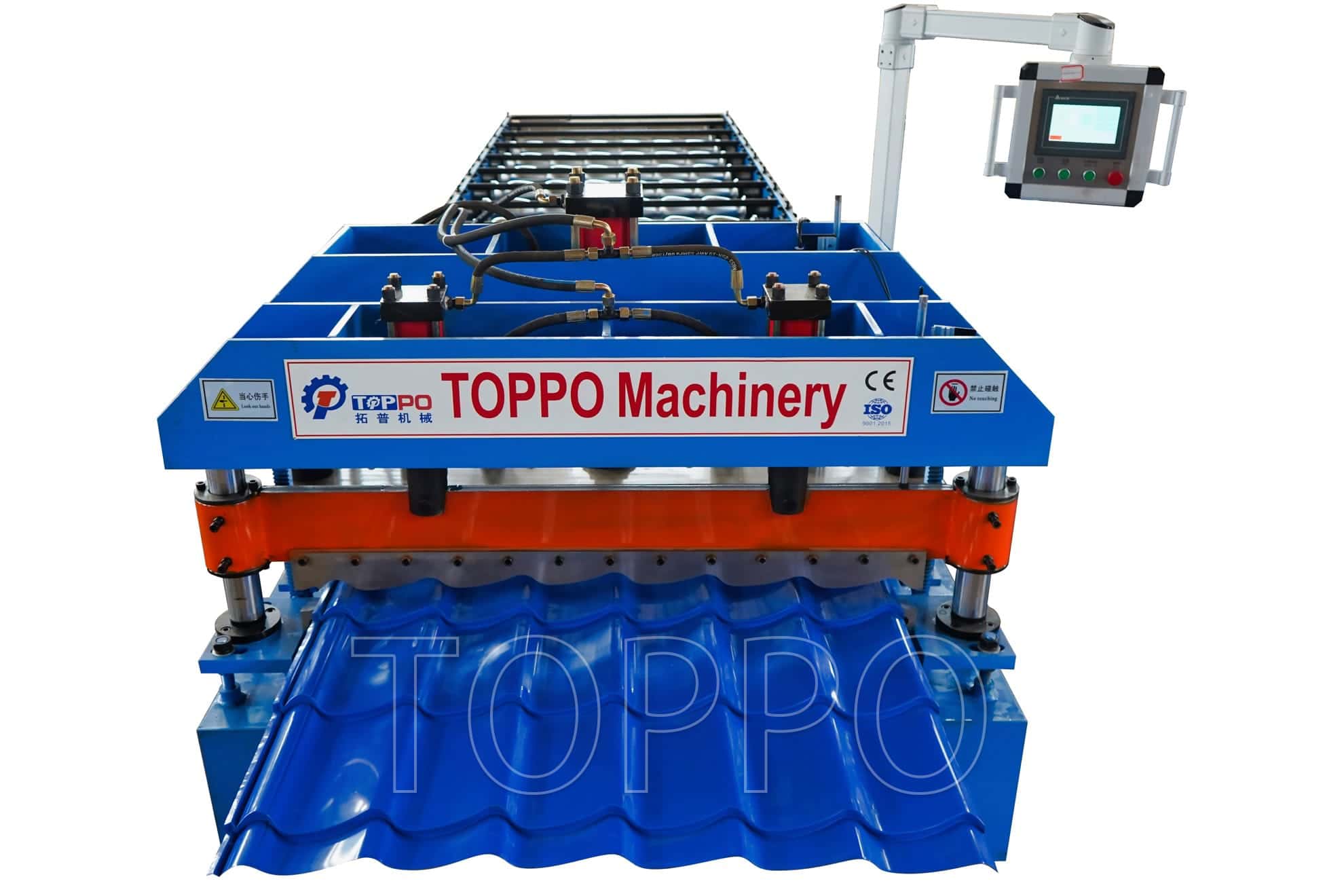 Toppo Curved Glazed Tile Roll Forming Machine with Touchscreen PLC