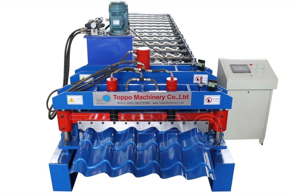 Hydraulic Glazed Tile Roll Forming Machine with Button Panel