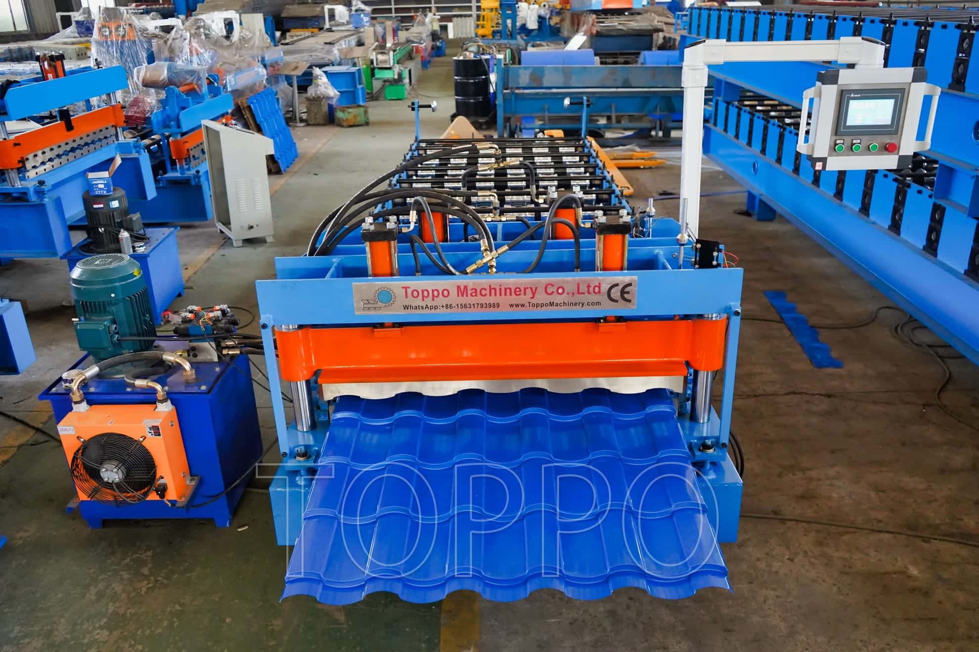 High Precision Glazed Tile Roll Forming Machine for Roofing Sheet Production