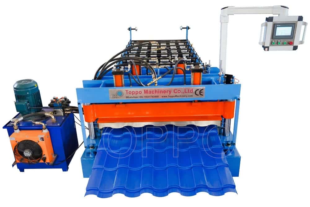 Full-Automatic Glazed Tile Roll Forming Machine with PLC Control