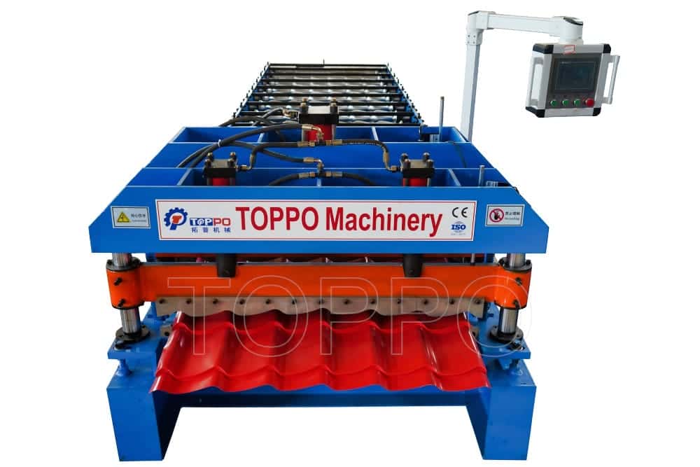 Toppo Red Glazed Tile Roll Forming Machine with Touchscreen & CE