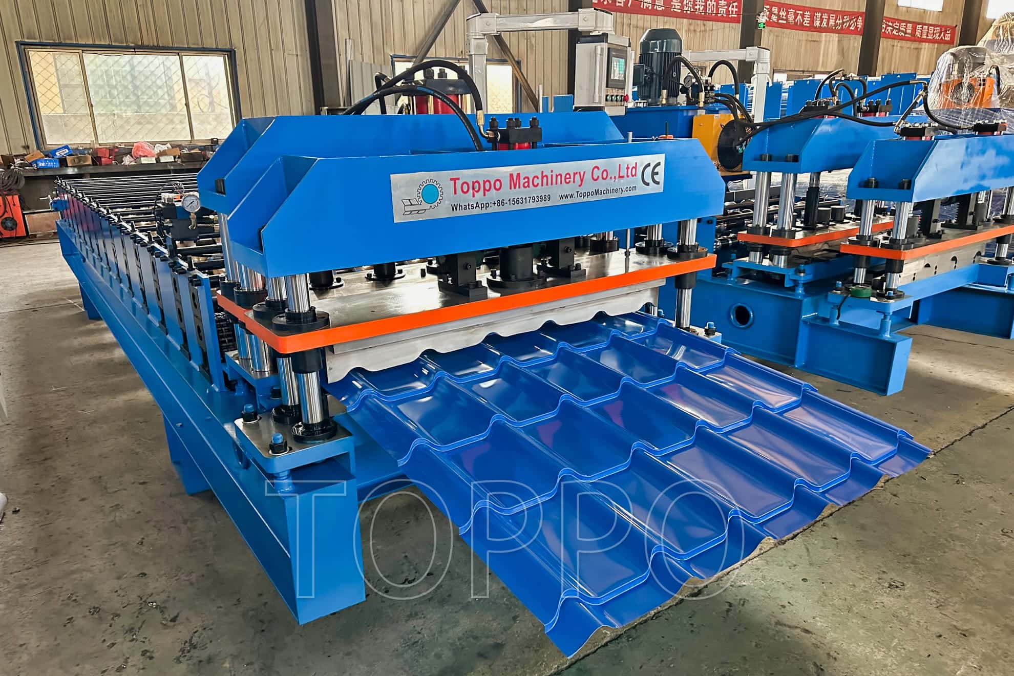 Smart Glazed Tile Roll Forming Machine with PLC & Touchscreen Panel