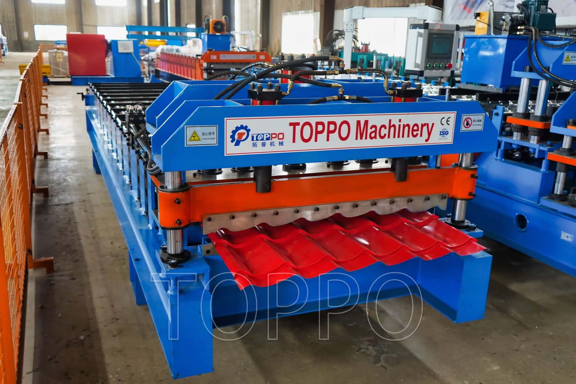 Precision Glazed Tile Roll Forming Machine with Red Tile Output