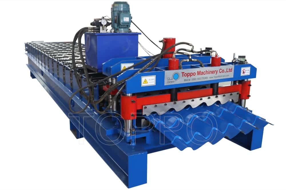 Hydraulic Glazed Tile Roll Forming Machine with Button Panel