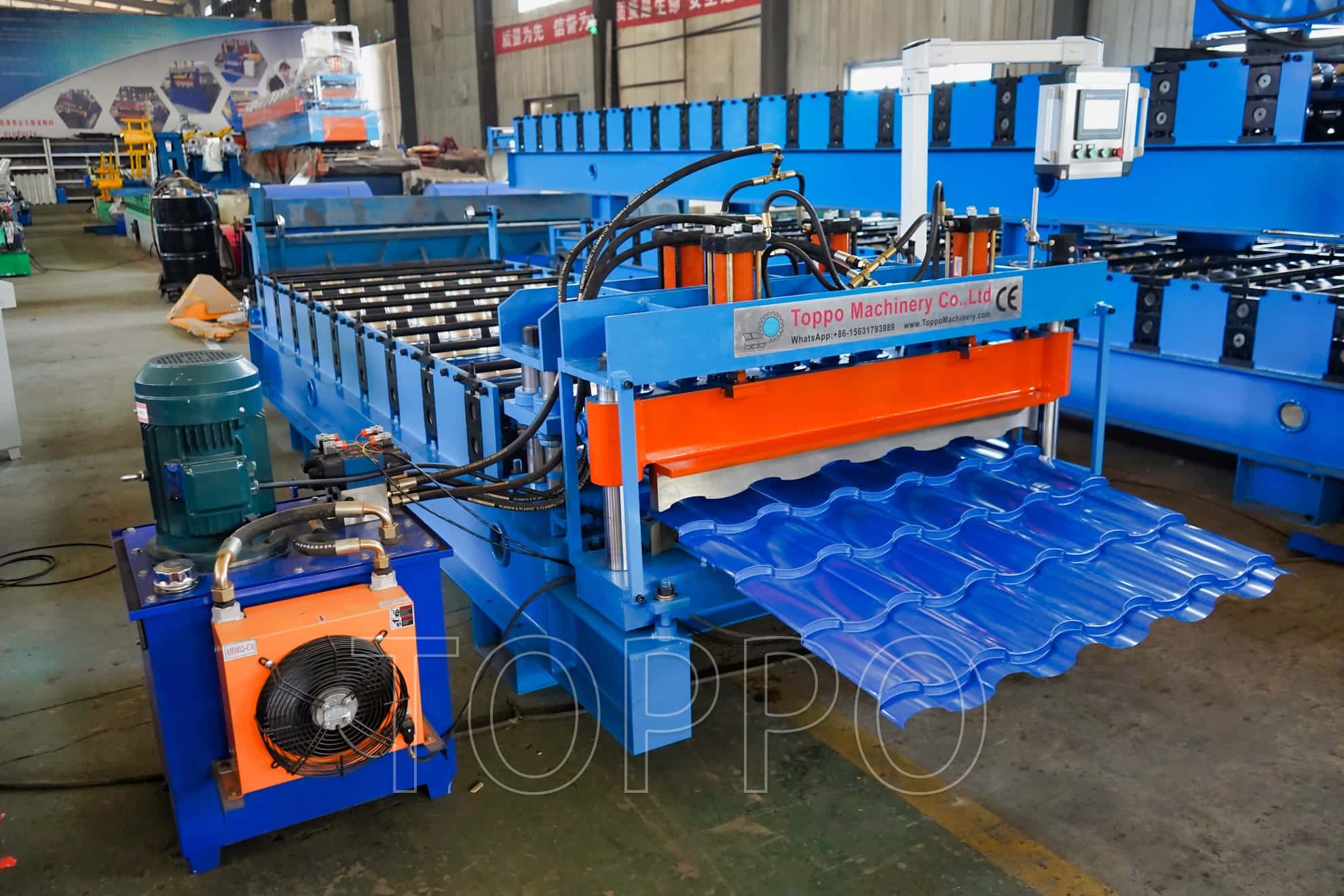High Precision Glazed Tile Roll Forming Machine for Roofing Sheet Production